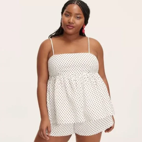 kate spade Tops New Kate Spade Mini Polka Dot Linen Baby Doll